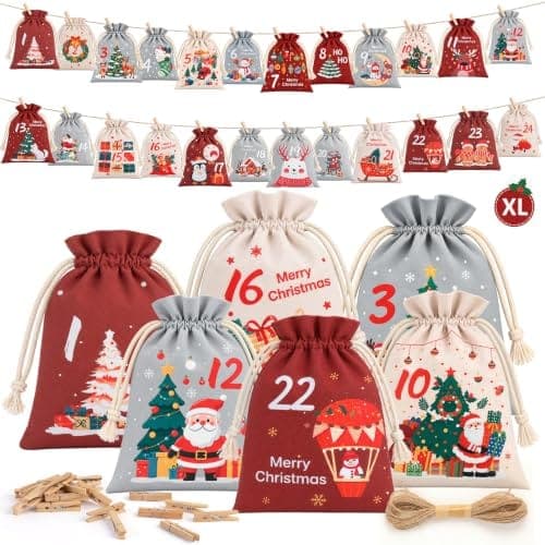 TXBOBECO 24 sachets en tissu XL à remplir 2026