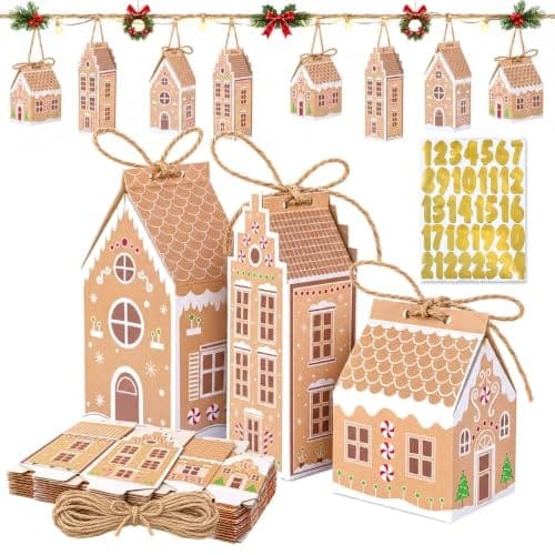 ANYUNKEY 24 maisons en papier kraft à remplir 2026
